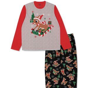 Briefly Stated Mens Matching Rudolph Family Pajama Set Size Medium